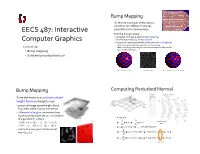Bump and Normal Mapping; Procedural Textures