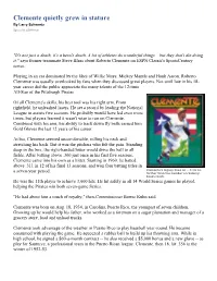 Clemente Quietly Grew in Stature by Larry Schwartz Special to ESPN.Com
