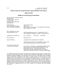 National Pollutant Discharge Elimination System (NPDES) Permit Program