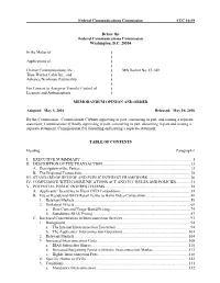 Prohibit New Charter from Imposing Data Caps Or Charging Usage-Based Pricing for Its Residential Broadband Service