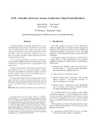 SAM: a Flexible and Secure Auction Architecture Using Trusted Hardware