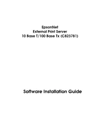 C823781 (Epsonnet 10/100Base-TX External Print Server)