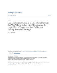 Can a Subsequent Change in Law