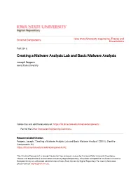 Creating a Malware Analysis Lab and Basic Malware Analysis