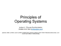 Critical Section Problem ● Synchronization Hardware ● Semaphores ● Classical Problems of Synchronization ● Monitors