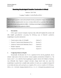 Examining Morphological Causative Construction in Kalmyk
