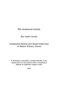 Geological Hazards of Nisyros