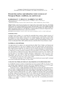 Present-Day Surface and Subsurface Water Resources of European Russia: Conditions, Use and Forecast