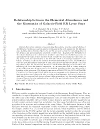 Relationship Between the Elemental Abundances and the Kinematics of Galactic-Field RR Lyrae Stars
