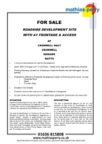 Roadside Development Site with A1 Frontage & Access