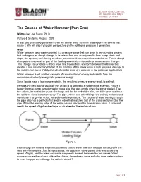 The Causes of Water Hammer (Part One)
