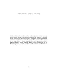 The Evidential Force of Miracles
