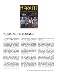 The Not So Run of the Mill String Band by Todd Denton