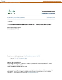 Autonomous Vertical Autorotation for Unmanned Helicopters