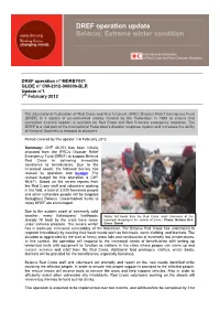 DREF Operation Update Belarus: Extreme Winter Condition