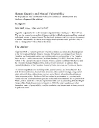 Human Security and Mutual Vulnerability an Exploration Into the Global Political Economy of Development and Underdevelopment (1St Edition)