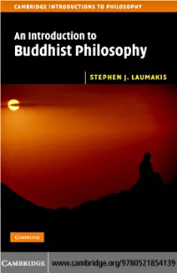 An Introduction to Buddhist Philosophy
