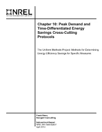 Chapter 10, Peak Demand and Time-Differentiated Energy