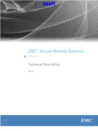 EMC Secure Remote Services 3.18 Technical Description