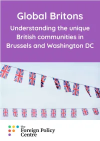 Global Britons: Understanding the Unique British Communities in Brussels and Washington DC