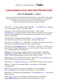 LLHF List of Speakers