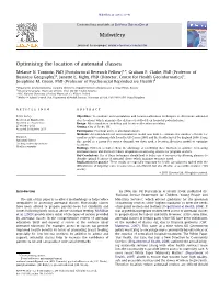 Optimising the Location of Antenatal Classes