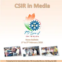 Produced by Unit for Science Dissemination, CSIR, Anusandhan Bhawan, 2 Rafi Marg, New Delhi 1