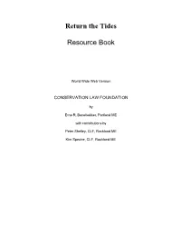 Return the Tides Resource Book 1-1 Tidal Marsh Formation 1-2