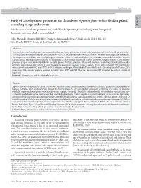 Study of Carbohydrates Present in the Cladodes of Opuntia Ficus-Indica (Fodder Palm), According to Age and Season