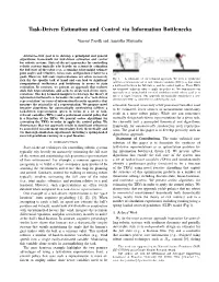Task-Driven Estimation and Control Via Information Bottlenecks