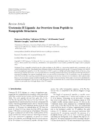 Urotensin-II Ligands: an Overview from Peptide to Nonpeptide Structures
