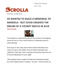 BUT COVID CRASHED the DREAM of a TOURIST MECCA in ALEX Everson Luhanga