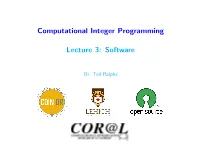 Computational Integer Programming Lecture 3