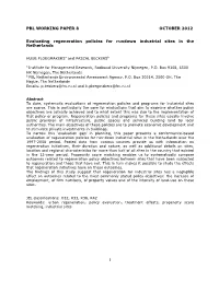 Evaluating Regeneration Policies for Rundown Industrial Sites in the Netherlands