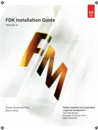 FDK 10 Installation Guide