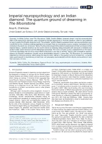 Imperial Neuropsychology and an Indian Diamond: the Quantum Ground of Dreaming in the Moonstone Arup K