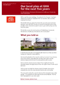 Our Local Plan at GHA for the Next Five Years