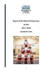 Report of the Board of Governors on the 2017 -2018 Academic Year