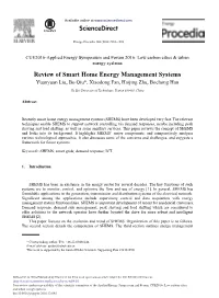 Review of Smart Home Energy Management Systems Yuanyuan Liu, Bo Qiu*, Xiaodong Fan, Haijing Zhu, Bochong Han