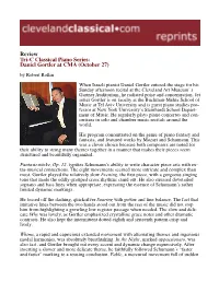 Review Tri-C Classical Piano Series: Daniel Gortler at CMA