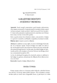 Sarajevski Mostovi – Svjedoci Vremena