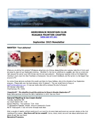 September 2015 Newsletter
