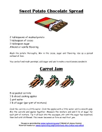 Sweet Potato Chocolate Spread Carrot