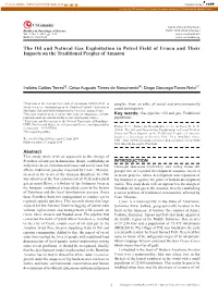 The Oil and Natural Gas Exploitation in Petrol Field of Urucu and Their Impacts on the Traditional Peoples of Amazon