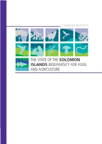 The State of the Solomon Islands Biodiversity For
