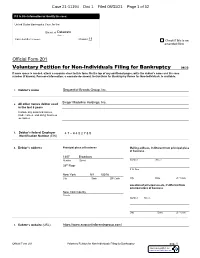 Voluntary Petition for Non-Individuals Filing for Bankruptcy 04/20 If More Space Is Needed, Attach a Separate Sheet to This Form