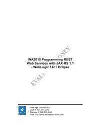 WA2018 Programming REST Web Services with JAX-RS 1.1