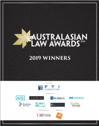 2019 Winners