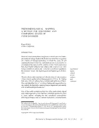 A Method for Describing and Comparing States of Consciousness