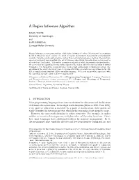 A Region Inference Algorithm